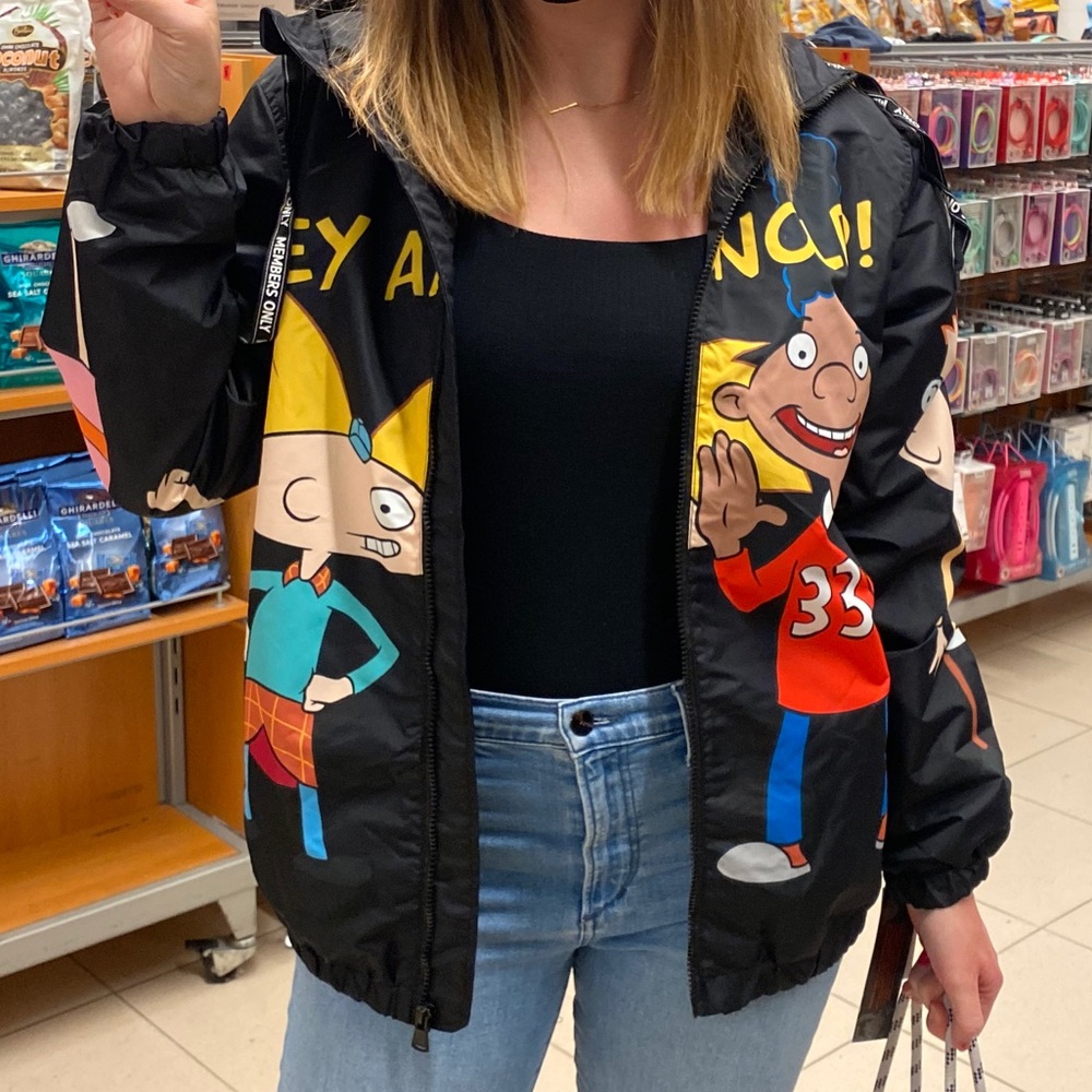 NWT Members Only x Nickelodeon Hey Arnold Windbreaker - Picture 4 of 6